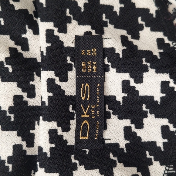 NWOT DKS Life Houndstooth Print Retro Style 1950s Dress with side pockets - Picture 10 of 11